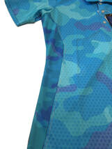ミズノゴルフ MIZUNO GOLF メンズゴルフウェア 半袖迷彩ポロシャツ 吸汗速乾 40％OFF 迷彩柄（L）ブルーアトール _画像4