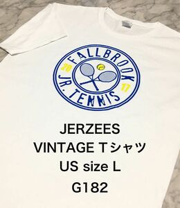 【レア】US古着 ビッグサイズ L size JERZEES Tシャツ ホワイト