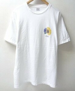 ◆NO WAR IN UKRAINE 反戦 フラワープリント Tシャツ 白 サイズXL 希少