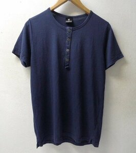 * yellowtail la Beams special order VERTO Henley neckline T-shirt indigo dyeing navy size S Italy made 