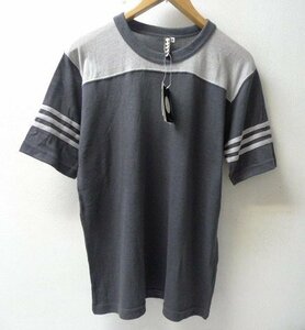 ◆TTU homme テッツ タグ付き未使用 フットボール シャツ Tシャツ グレー系 サイズM