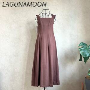 [ new goods unused tag attaching ]LAGUNAMOON Laguna Moon linen Blend Bear One-piece long Brown M 032020300101