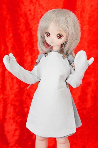 千葉DOLL工房 溶接用風 レザー エプロン グローブ付き 僅かに緑がかった白 MDD ＭＤＤもちあし などに利用可能 本革製