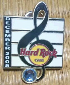 ハードロックカフェ 2008 音符 ピンバッジ ピンズ Hardrock cafe ピンバッヂ ピンバッチ