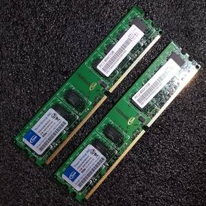 【中古】DDR2メモリ 4GB(2GB2枚組) TEAM TEDD2048M800C5 [DDR2-800 PC2-6400]