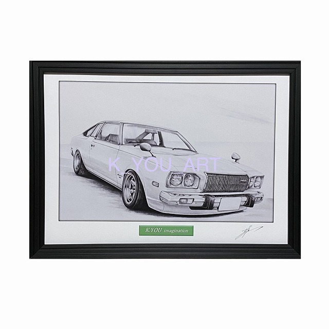 Mazda MAZDA Cosmo AP [Карандашный рисунок] Знаменитый автомобиль, классический автомобиль, иллюстрация, Размер А4, в рамке, подписано, произведение искусства, Рисование, Карандашный рисунок, Рисунок углем