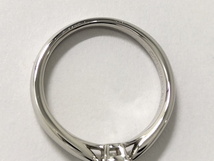 【中古】Tiffany＆Co. ソリティア ハーモニーリング Pt950 プラチナ ダイヤモンド D0.23ct 約5号 約3.3g_画像7