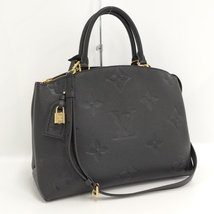 【中古】LOUIS VUITTON グラン パレMM 2WAY バッグ モノグラムアンプラント レザー ブラック M45811_画像1