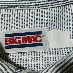 BIG MAC 長袖シャツ 80年代 80s ヒッコリー ワークシャツ M 15.5 メンズ USA製 アメカジ JC Penney ジェイシーペニー ビッグマックの画像6