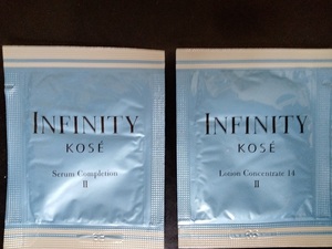 ★kose インフィニティセラムコンプリーション乳液2ml・化粧水2.5ml各1 エルシアプラチナオーインワンジェル0.6ｇ2個