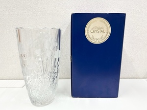 IYS57740 Noritake/ノリタケ　クリスタル　花瓶　フラワーベース　花器　約22㎝　現状品