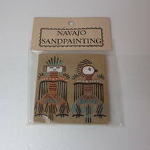 K296 ナバホ族のサンドペインティング　 置物　飾り物_画像1