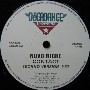 $ NUVO RICHE / CONTACT (DEC 9009) YYY109-1741-13-13＋　ジュリアナ　バブル時代　レコード盤