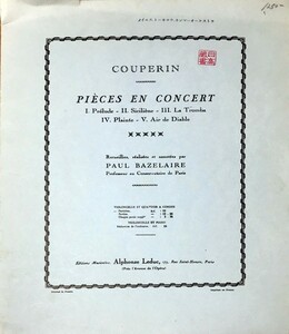 クープラン 演奏会用小品 (弦楽四重奏+チェロ) 輸入楽譜 Couperin Pi?ces En Concert 洋書