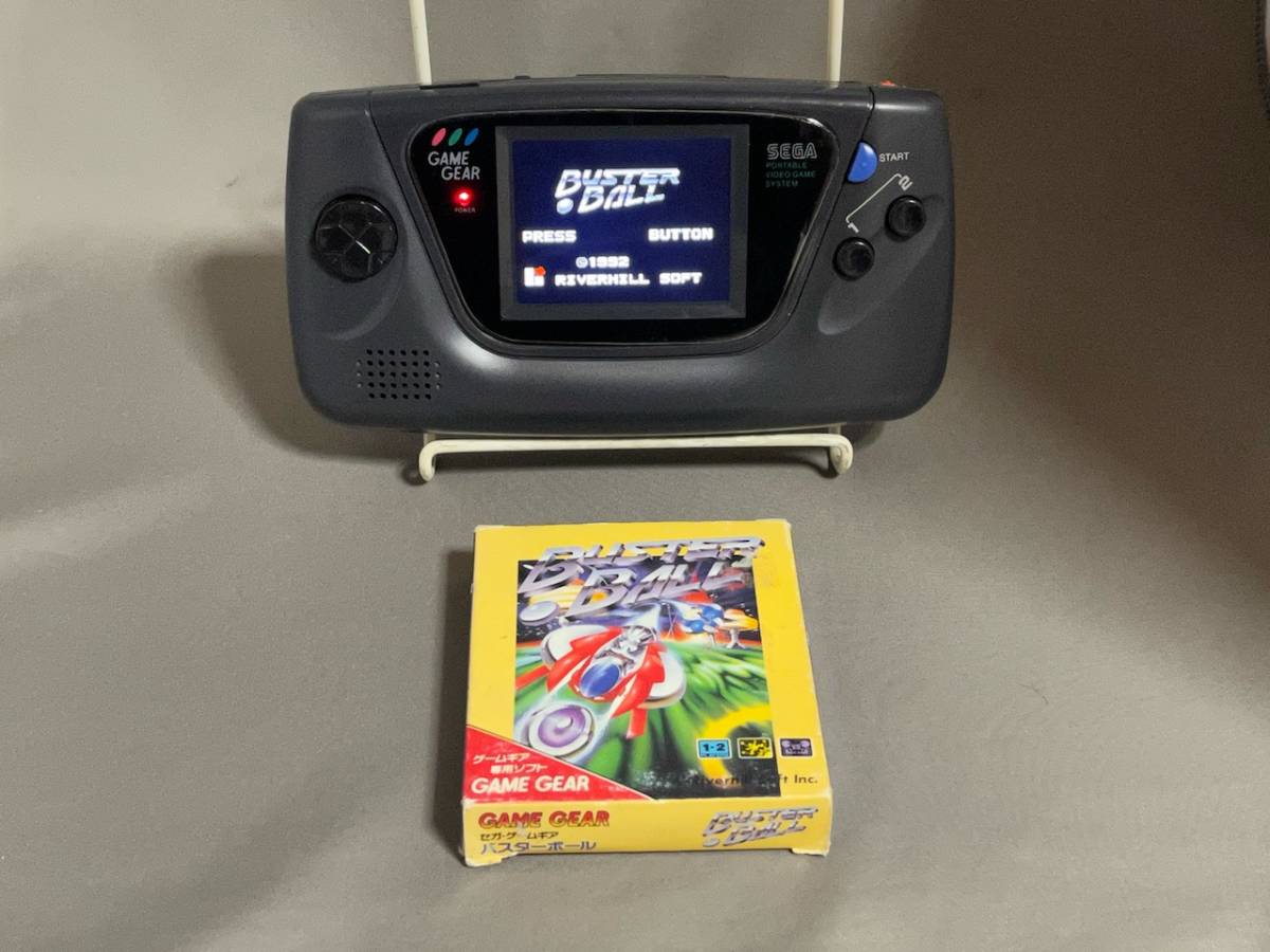 SEGA ゲームギア LCDスクリーン換装 本体+バスターボール【ジャンク