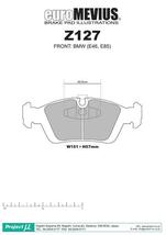 1シリーズ E87(ハッチバック) UF20 ブレーキパッド RACING-N1 Z127 フロント BMW プロジェクトμ_画像2