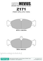 ヴィータ XG141 ブレーキパッド TYPE HC+ Z171 フロント OPEL オペル プロジェクトμ_画像2