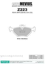 7シリーズ E32 GD40L ブレーキパッド RACING-N1 Z223 リア BMW プロジェクトμ_画像2