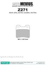 カリブラ XE20TF ブレーキパッド RACING999 Z271 リア OPEL オペル プロジェクトμ_画像2