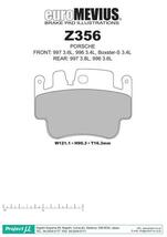 ケイマン 98721 ブレーキパッド TYPE HC+ Z356 フロント PORSCHE ポルシェ プロジェクトμ_画像2