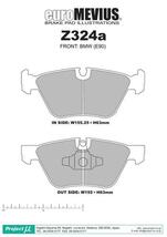 1シリーズ E87(ハッチバック) UD30 ブレーキパッド TYPE HC+ Z324a フロント BMW プロジェクトμ_画像2