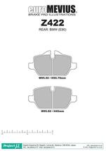 1シリーズ E87(ハッチバック) UE16 ブレーキパッド RACING-N+ Z422 リア BMW プロジェクトμ_画像2