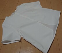 ★LECIELBLEU ルシェルブルー バックスリットカットソー 白 38★USED美品 クリックポストにて発送_画像1