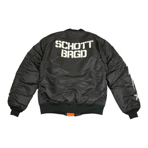 定価36300円 新品 ● BASS BRIGADE Schott バスブリゲード/MA-1 コラボ ブルゾン 中綿 ジャケット ショット 782-3152012 2XL