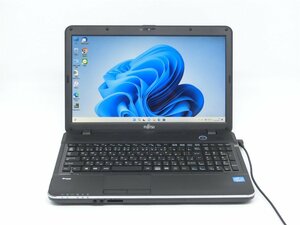 最新Win11Pro/カメラ内蔵/中古/15.6型ノートPC/新品SSD256/8GB/3世代i5/FMV　AH15/M 　 新品無線マウス　HDMI テンキー　MS office2021搭