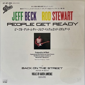 JEFF BECK　ROD STEWART　PEOPLE GET READY　国内盤　EP　1985年　07・5P-380