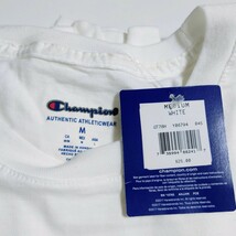 ②【B品】【M】CHAMPION チャンピオン 長袖Tシャツ スクリプトロゴプリント ホワイト_画像7