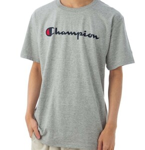 【M】CHAMPION チャンピオン ヘリテージTシャツ スクリプトロゴ グレー