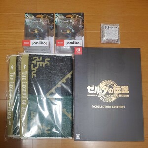 ゼルダの伝説 ティアーズ オブ ザ キングダム Collector's Edition+amiibo リンク2個 ☆特典 ステンレストレー2種、オリジナルタオル 2枚