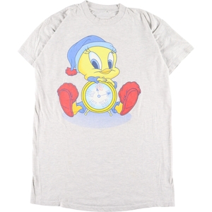 古着 LOONEY TUNES ルーニーテューンズ トゥイーティー 両面プリント キャラクタープリントTシャツ メンズXL /eaa341063