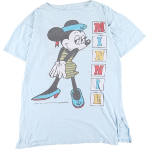 古着 MINNIE MOUSE ミニーマウス キャラクタープリントTシャツ メンズXL /eaa341064