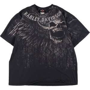 古着 ヘインズ Hanes Harley-Davidson ハーレーダビッドソン 両面プリント モーターサイクル バイクTシャツ USA製 メンズL /eaa342533