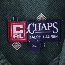 古着 90年代 ラルフローレン Ralph Lauren CHAPS チャップス 総柄 長袖 ボタンダウンシャツ メンズXL ヴィンテージ /eaa345048_画像3