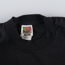 古着 90年代 フルーツオブザルーム FRUIT OF THE LOOM 両面プリント 裾カットオフ カレッジTシャツ USA製 レディースM /eaa345661_画像3