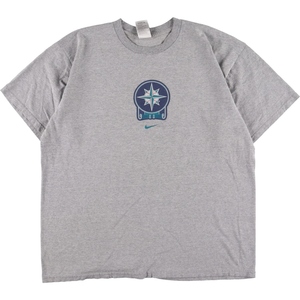 古着 ナイキ NIKE MLB SEATTLE MARINERS シアトル マリナーズ 両面プリント スポーツプリントTシャツ メンズXL /eaa343377