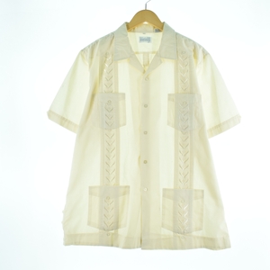 古着 GUAYABERA オープンカラー 半袖 メキシカンシャツ キューバシャツ メンズXL /eaa345145