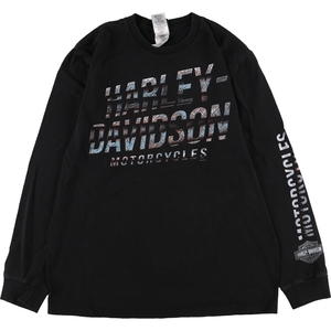 古着 ハーレーダビッドソン Harley-Davidson 両面プリント ロングTシャツ ロンT メンズM /eaa345739