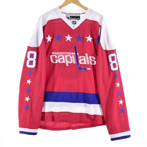 古着 スターター NHL WASHINGTON CAPITALS ワシントンキャピタルズ Vネック ゲームシャツ ホッケーシャツ カナダ製 メンズXL /eaa343128