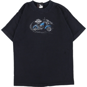 古着 ハーレーダビッドソン Harley-Davidson モーターサイクル バイクTシャツ USA製 レディースS /eaa346712