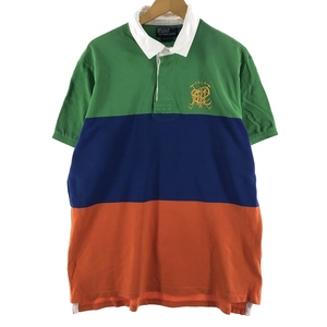 古着 ラルフローレン Ralph Lauren POLO by Ralph Lauren 半袖 ラガーシャツ メンズXL /eaa347069