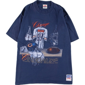古着 90年代 NUTMEG NFL CHICAGO BEARS シカゴベアーズ スポーツプリントTシャツ USA製 メンズXL ヴィンテージ /eaa347780