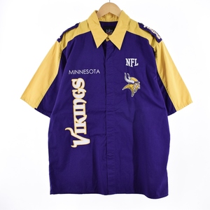 古着 NFL Minnesota Vikings ミネソタ バイキングス 半袖シャツ メンズXL /eaa349116