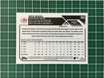 ★TOPPS MLB 2023 SERIES 2 #345 NICK SENZEL［CINCINNATI REDS］ベースカード「BASE」★_画像2