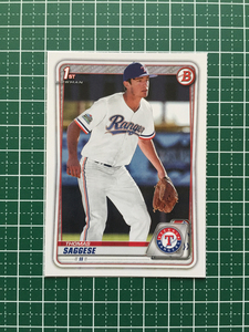 ★TOPPS MLB 2020 BOWMAN DRAFT #BD-167 THOMAS SAGGESE［TEXAS RANGERS］ベースカード 1st★