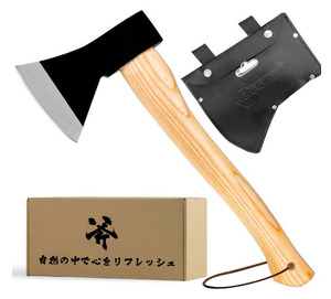 斧 野外キャンプ用品 薪割り 手斧 38cm 