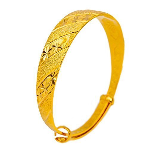 Alnair ブランド★新品★送料無料 Gold Plated ゴールド バングル 高級感 ブレスレット 豪華 レディース メンズ アクセサリー 金色 流星